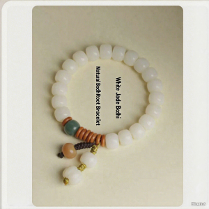 white bodhi root bracelet