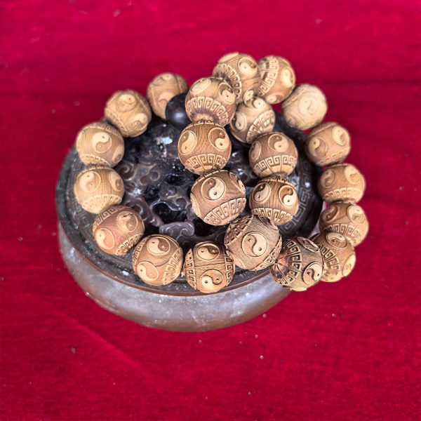 Exquisite Wooden Bracelets with Yin - Yang Patterns, Displaying Traditional Chinese Cultural Symbols and Exquisite Craftsmanship, Perfect for Jewelry Lovers