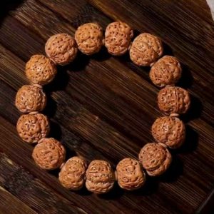 Exquisite Rudraksha Bracelet with Natural Textures, Showcasing Intricate Patterns and Traditional Charm, Perfect for Jewelry Enthusiasts