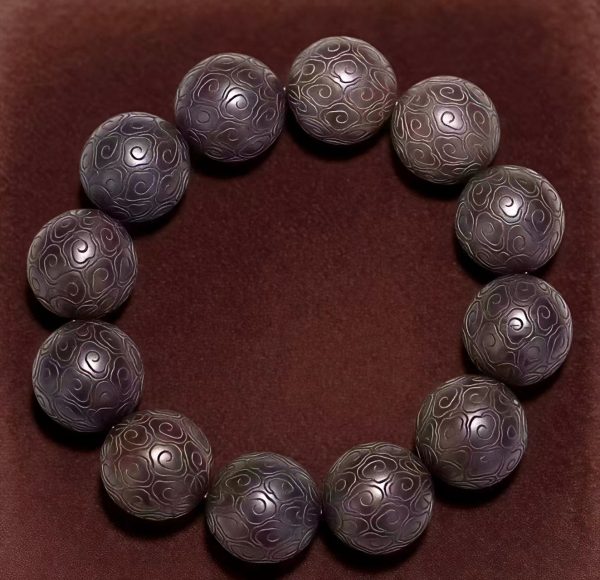 Exquisite Cloud - Patterned Agate Bracelet, Natural Agate Beaded Bracelet for Jewelry Enthusiasts